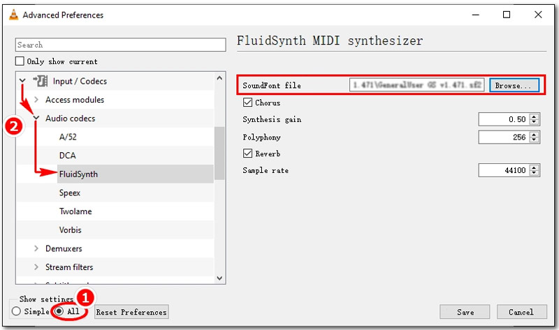 Analyze Play MIDI in VLC