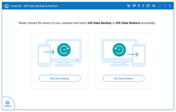 iOS Data Backup & Restore Main Interface