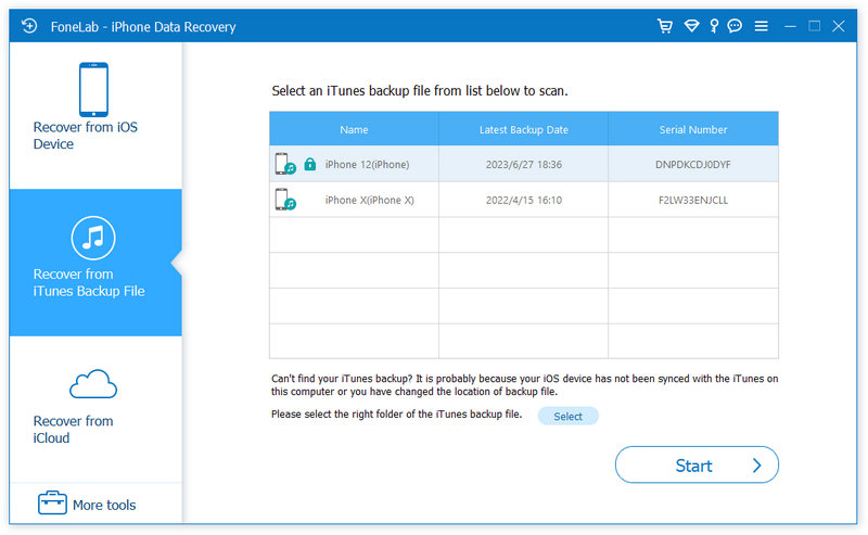 Recover from iTunes with iPhone Data Recovery
