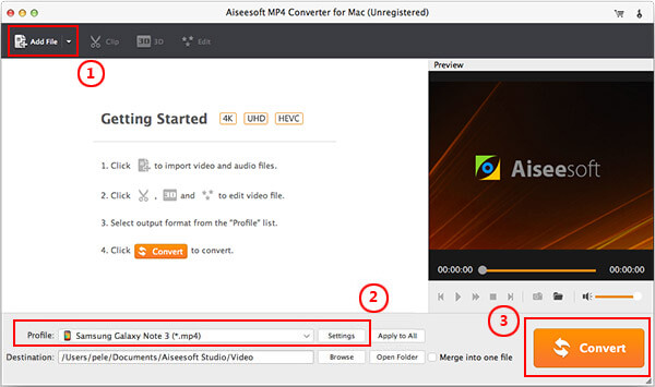 Steps of converting videos to MP4