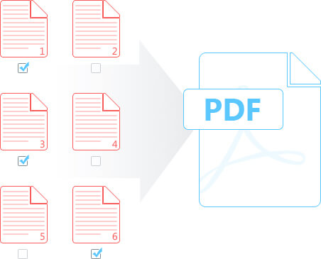 Merge several parts in a PDF file