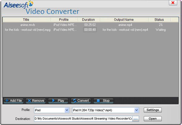 ... "Video Converter" button to launch the video conversion software