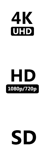 4K, 1080p/720p HD and SD