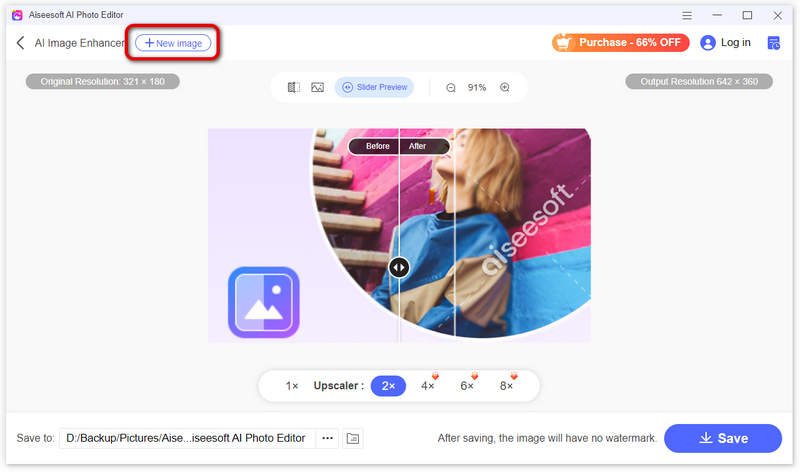 Add New Image in AI Image Enhancer