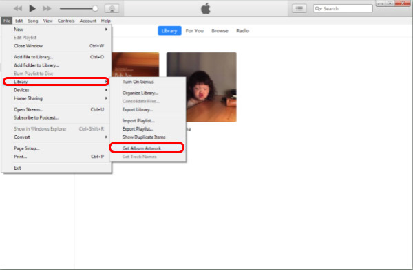 how to add artwork to itunes