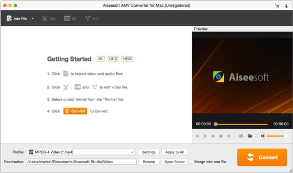 convert multiple mp4 to amv online