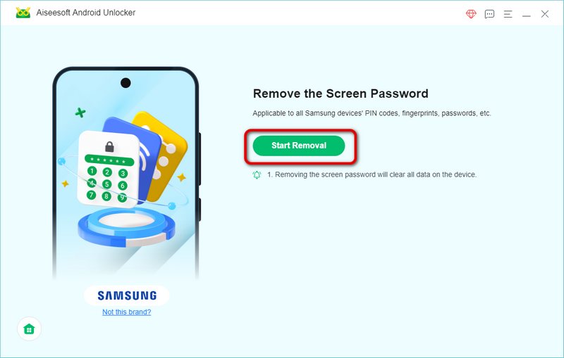 Start Removing Screen Password