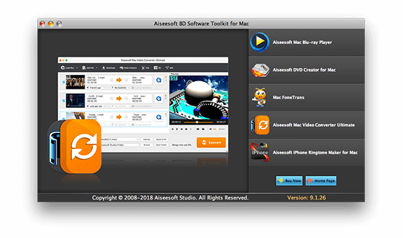 BD Software Toolkit for Mac - Convert/Play/Create/Record BD/DVD on Mac