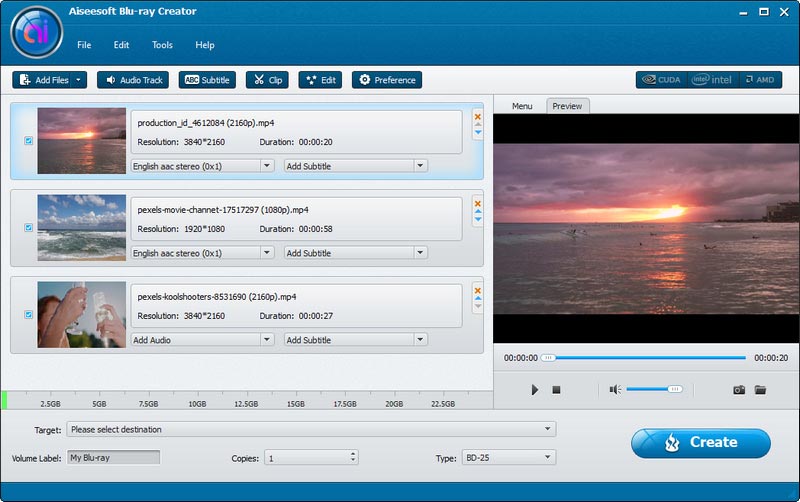 Blu ray Creator Create Blu ray with Video File