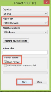 how to format sd card on pc
