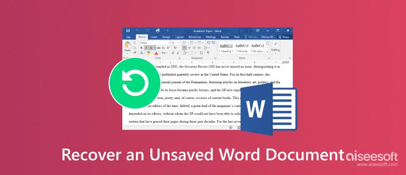 Recover Unsaved Word Document