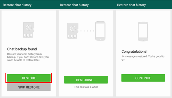 Drive history restore google whatsapp from chat How to