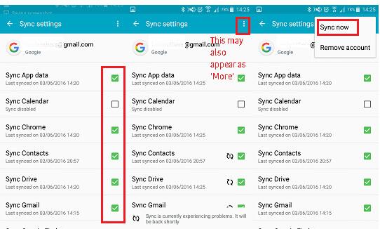google backup and sync android