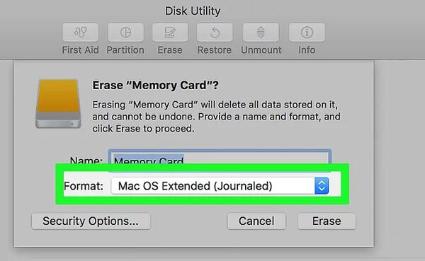 format sd card for mac
