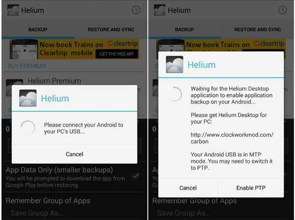 Como fazer backup do Android usando o Helium