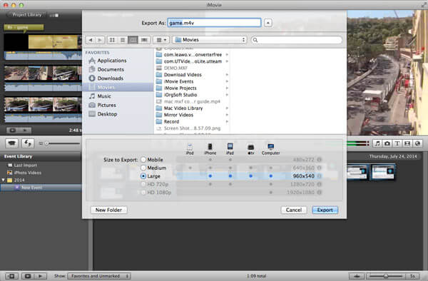 how to import videos to imovie on mac