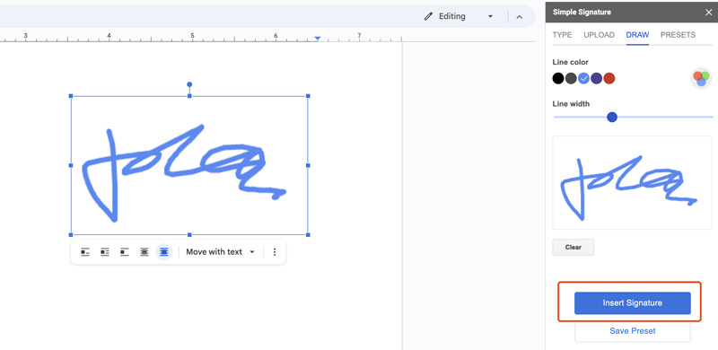 Add A Signature In Google Docs Simple Signature