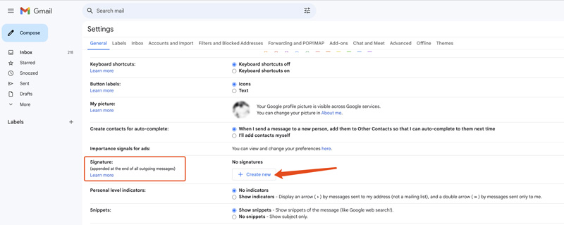 Gmail Signature Create New