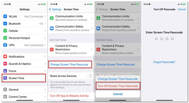 Bypass Screen Time Settings