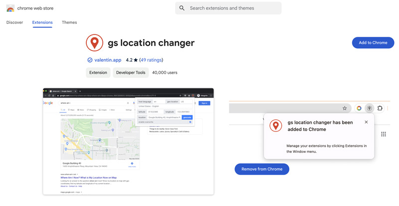 G Location Changer Chrome Extension