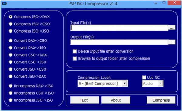 how to compress iso