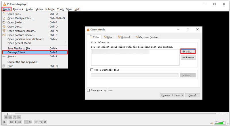 VLC Convert Feature Windows