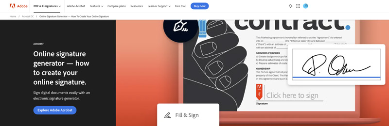 Adobe Acrobat Online Signature Generator