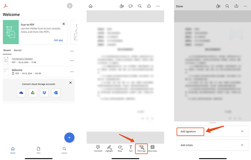 Adobe Acrobat Reader App Add Signature