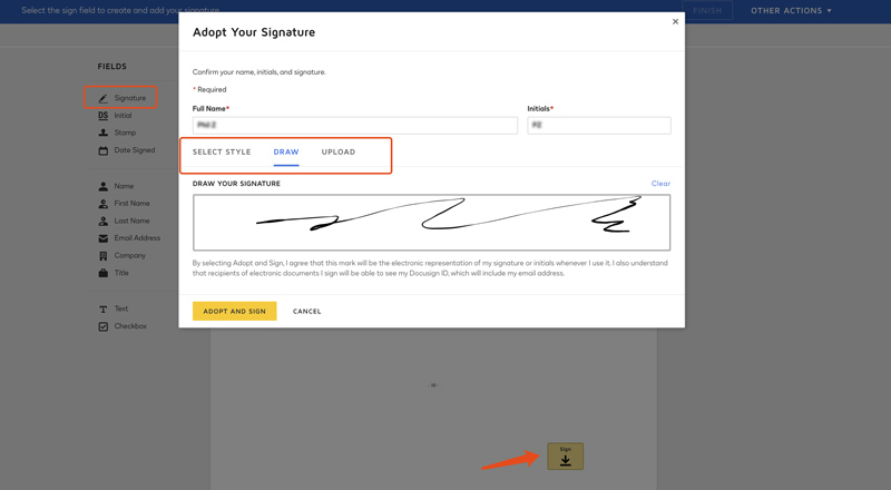 Adopt Signature In Word Docusign