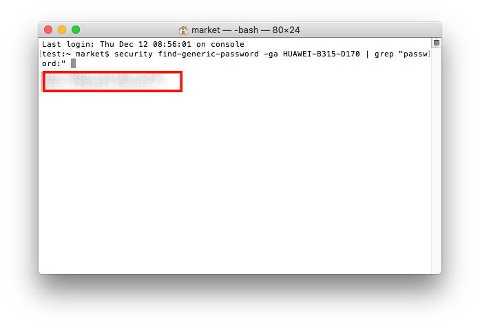 find wifi password mac terminal