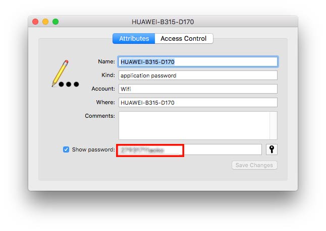 find password for wifi on mac