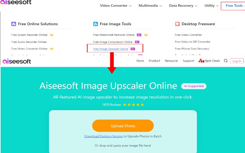 Launch Aiseesoft Image Upscalery