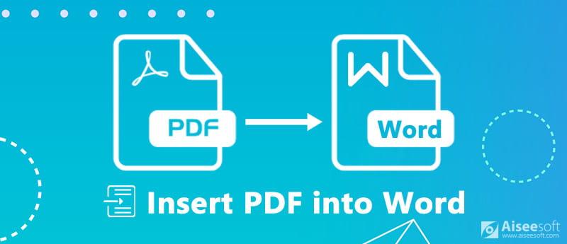 how to add pdf to word