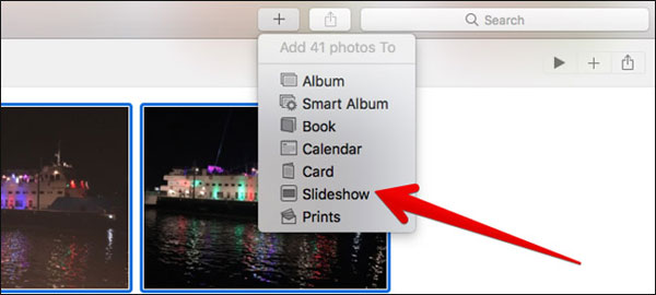 how to create a slideshow on mac with photos