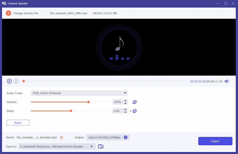 Increase Wav Volume