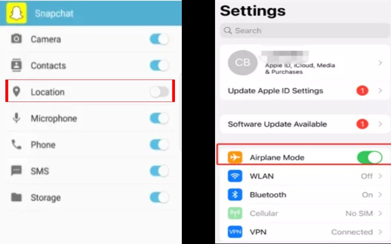 Enable Airplane Mode ios