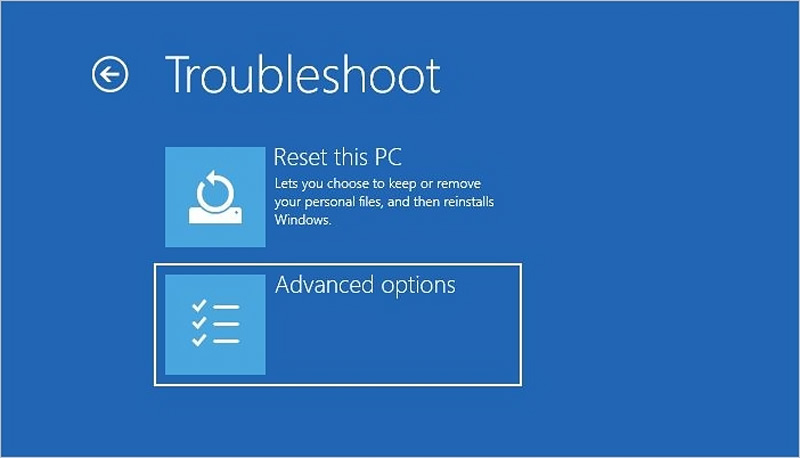 Windows Troubleshoot Reset This PC