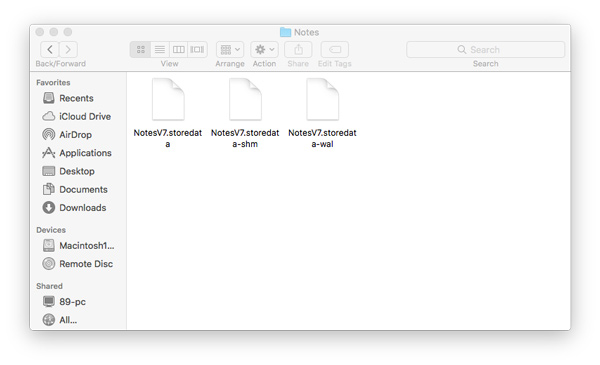 how to restore notes on mac