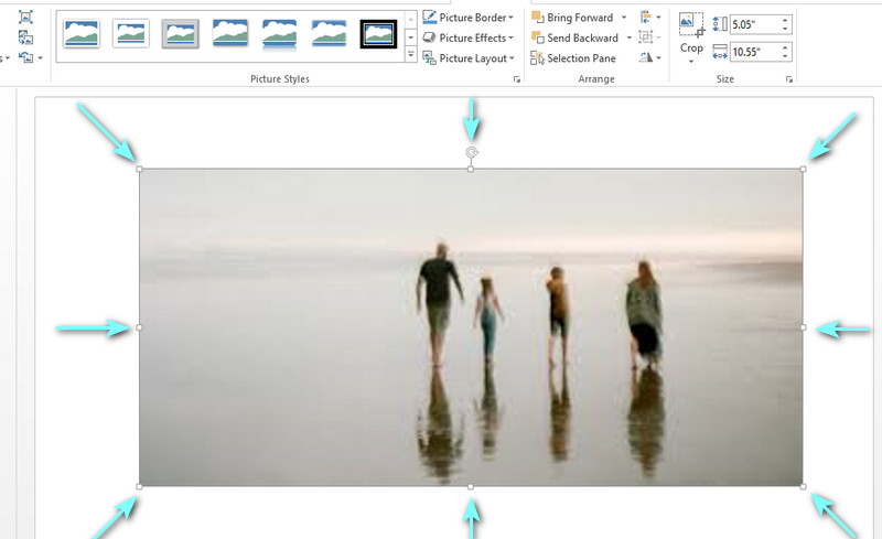 resize powerpoint presentation for email