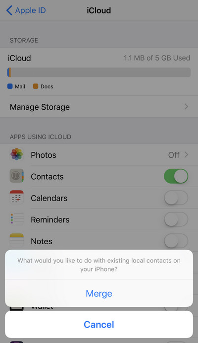 restore from icloud backup time