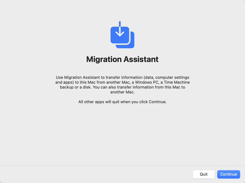 Open Migration Assistant On Mac