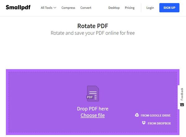 rotate pdf document online