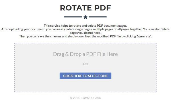 rotate pdf document free online