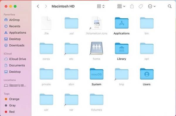 ls show hidden files mac