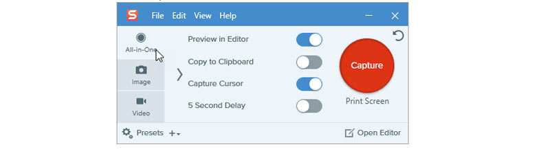 how to capture scrolling window in snagit 12