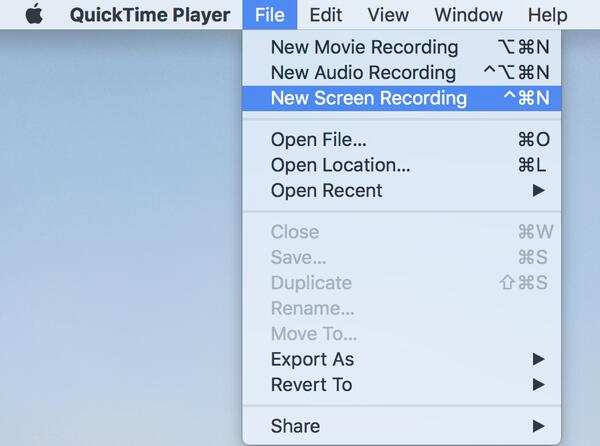 stop scree recording on quicktime for mac