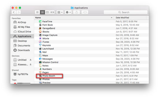 best settings for recording in photo booth on a mac
