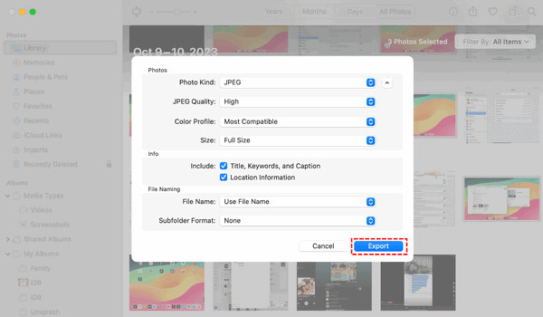 Export Photos from Mac