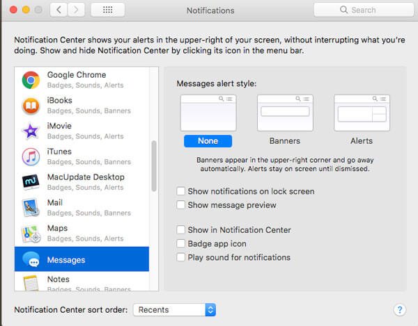 how to disconnect messages on mac