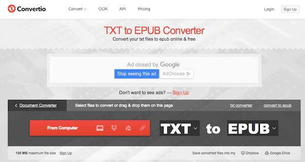 epub converter online txt